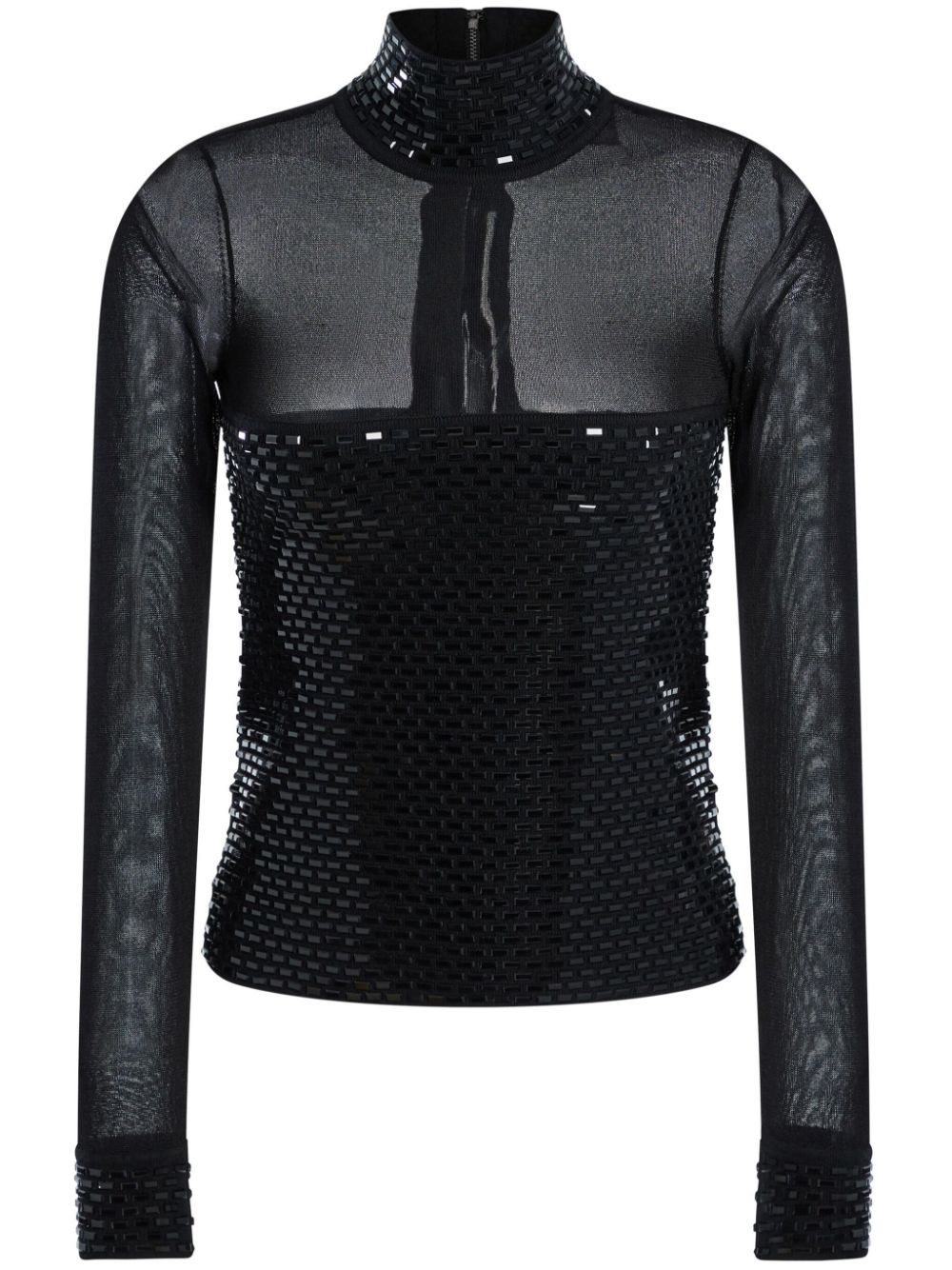 bead-embellished blouse - 1