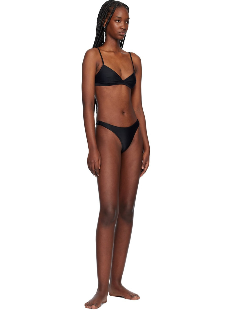 MATTEAU Black Tri Crop Bikini Top outlook