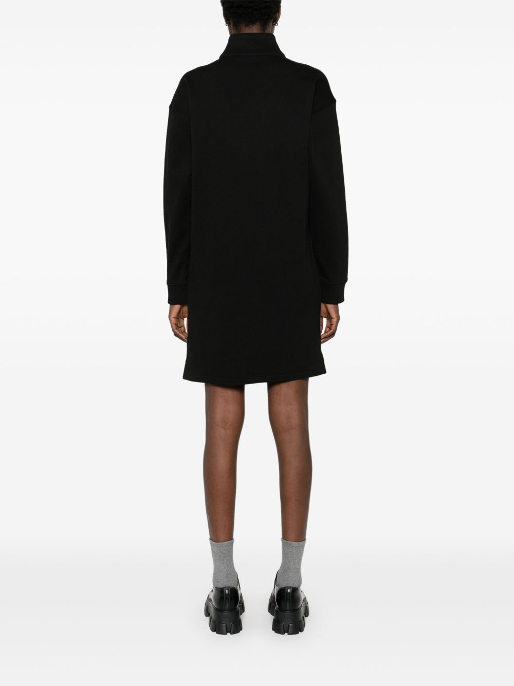 logo-patch jersey mini dress - 4