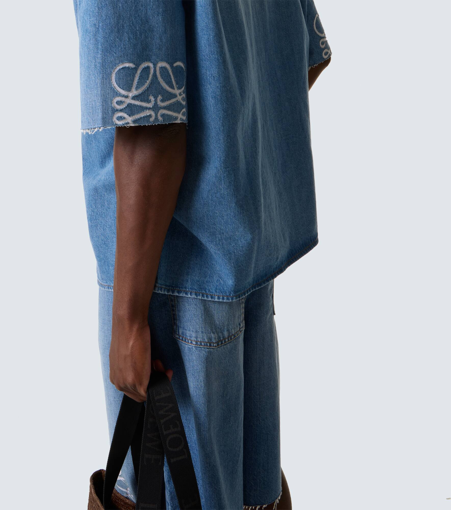 Anagram denim bowling shirt - 5