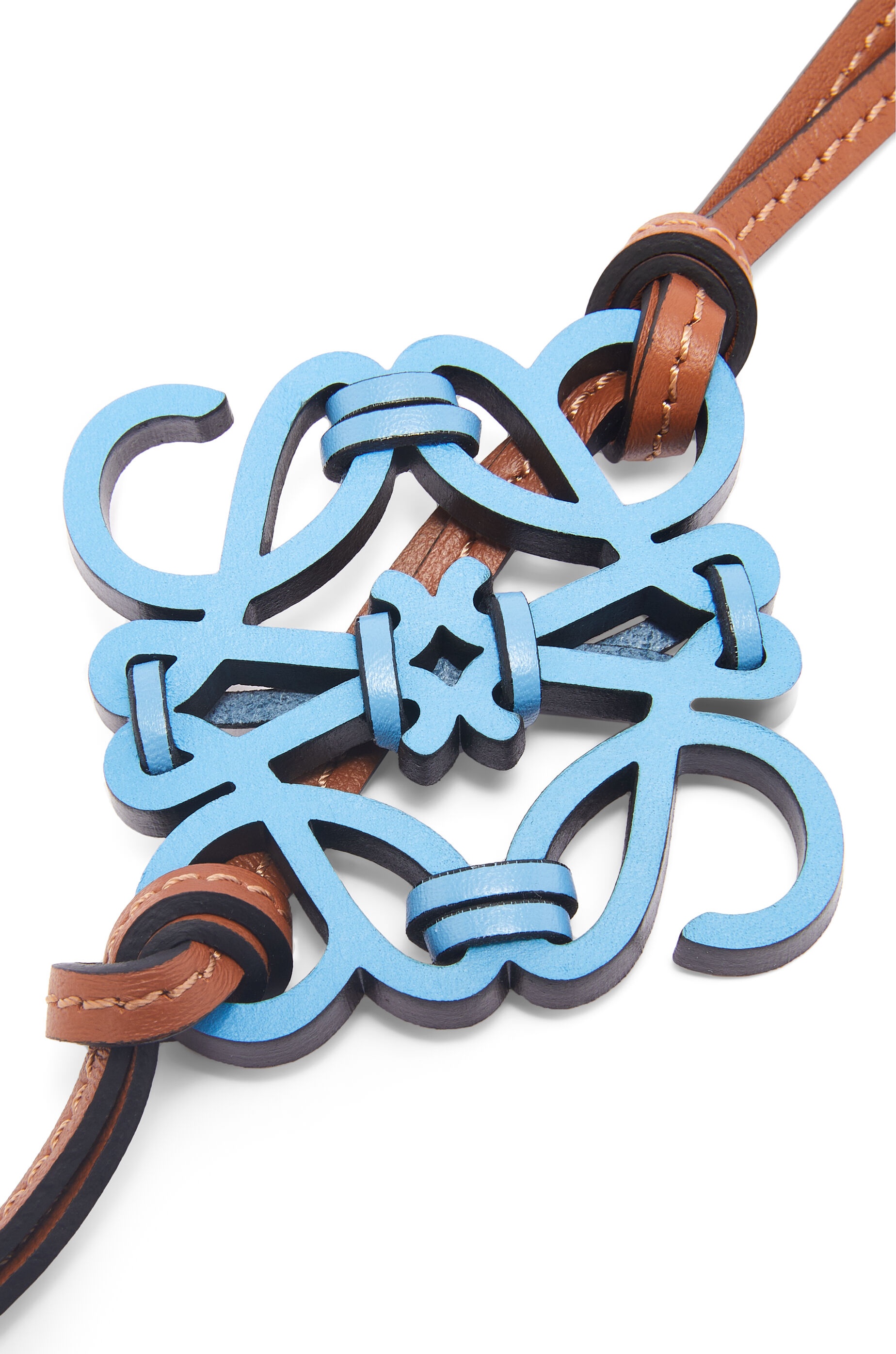 Knotted Anagram charm in calfskin - 2