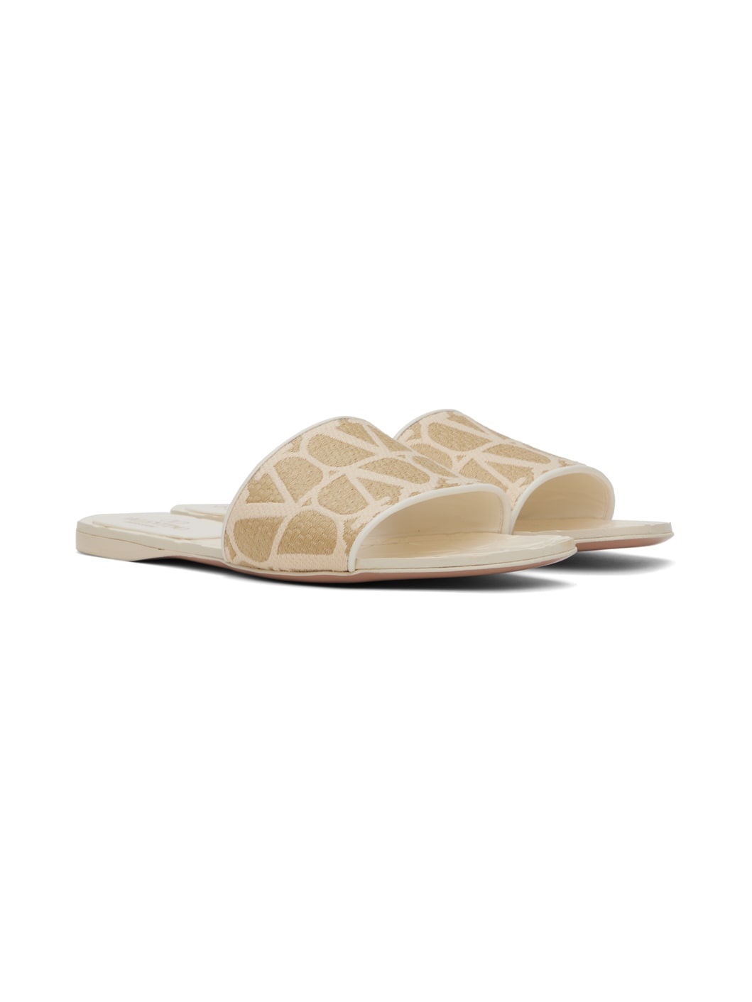 Beige Toile Iconographe Slides - 4