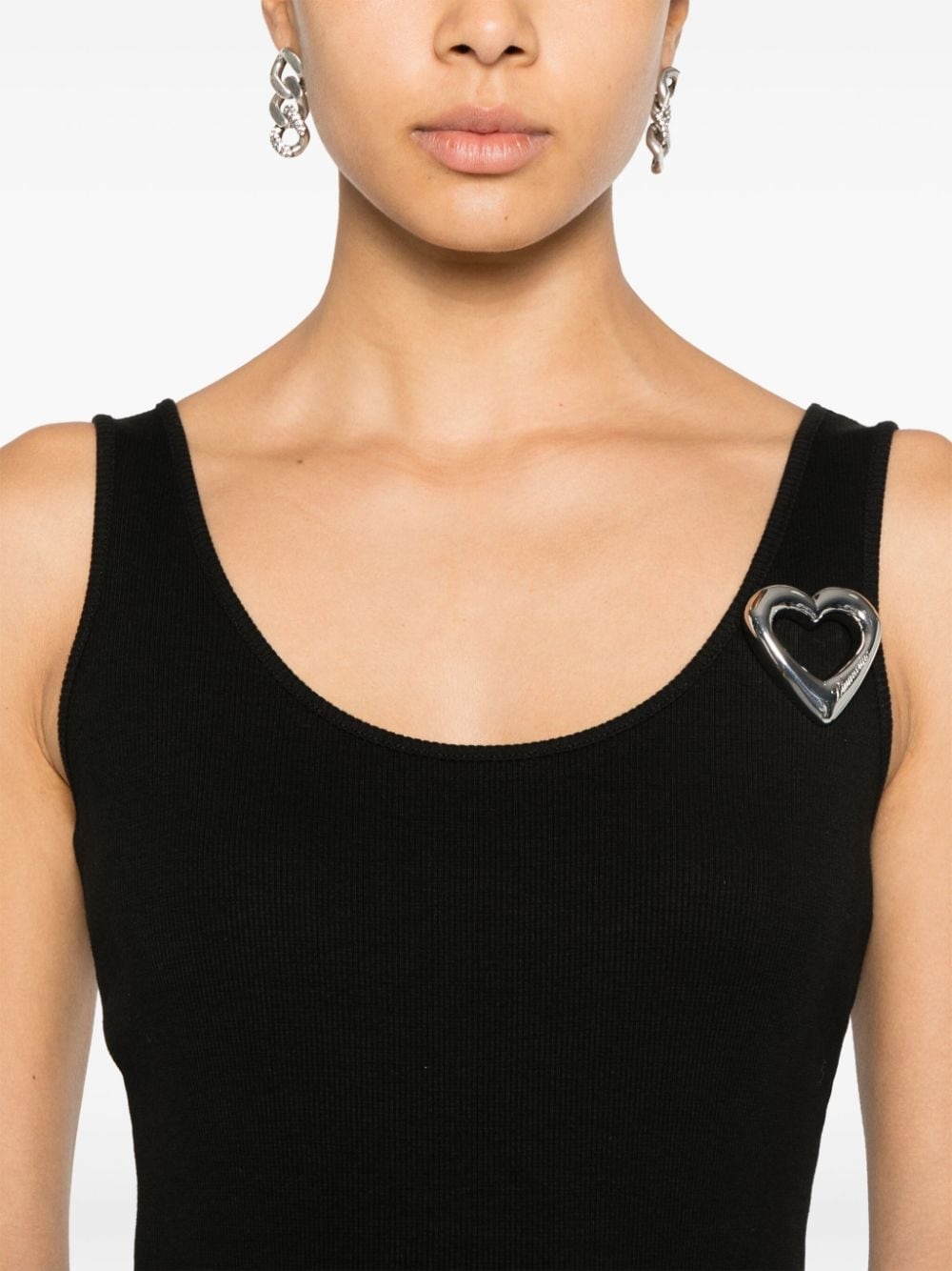 brooch-detail minidress - 5