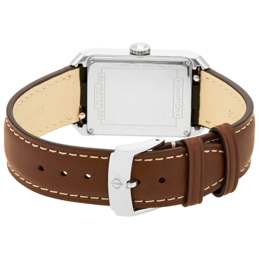 Baume Et Mercier - Pre-owned Baume et Mercier Hampton Quartz Silver Dial Men's Watch M0A10670 - 3