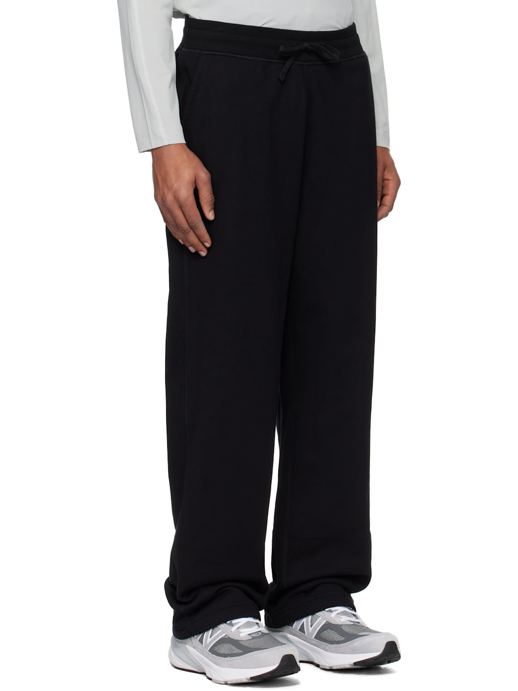 Black Midweight Terry Relaxed Sweatpants - 2