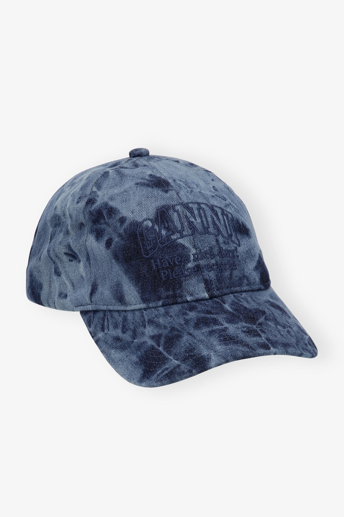 DENIM EMBROIDERED LOGO CAP - 1