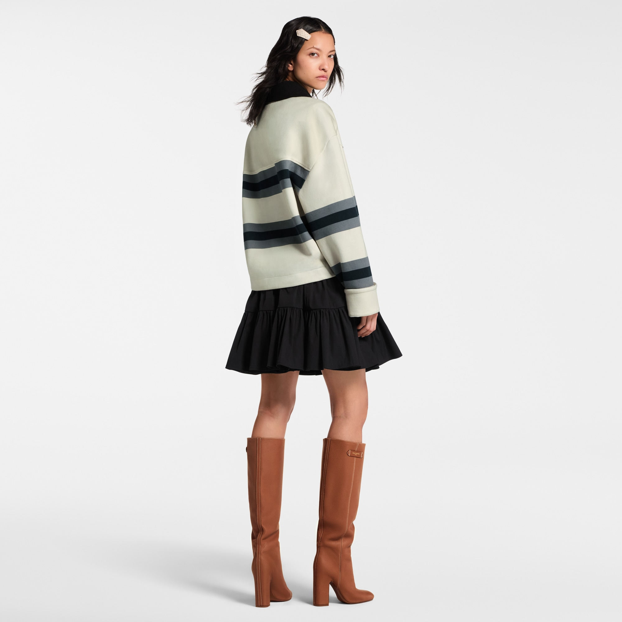 Chunky Stripes Polo Top - 5