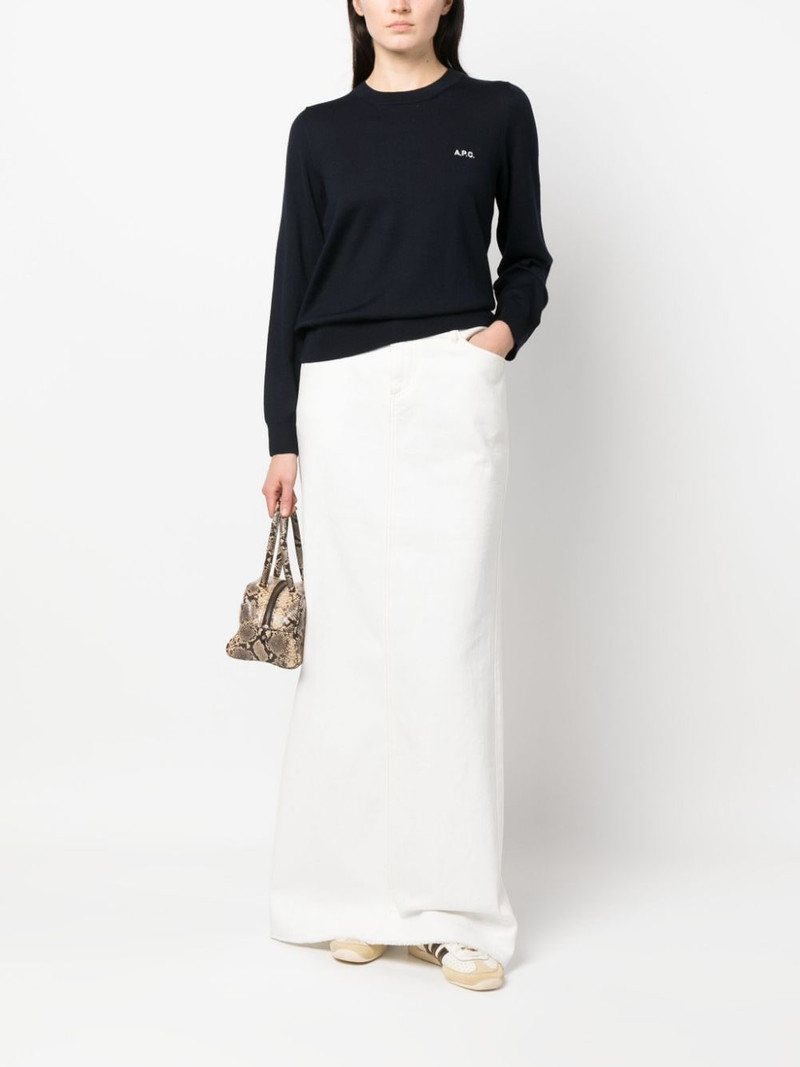 A.P.C. Virginie logo-embroidered jumper outlook