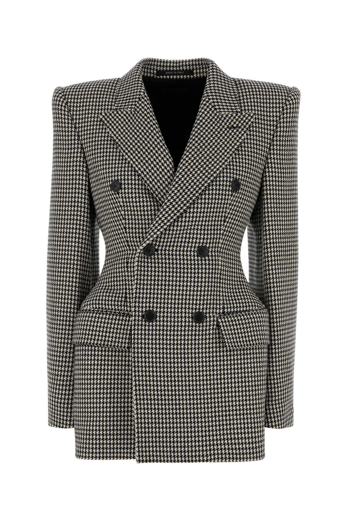 Balenciaga Women Embroidered Wool Blazer - 1