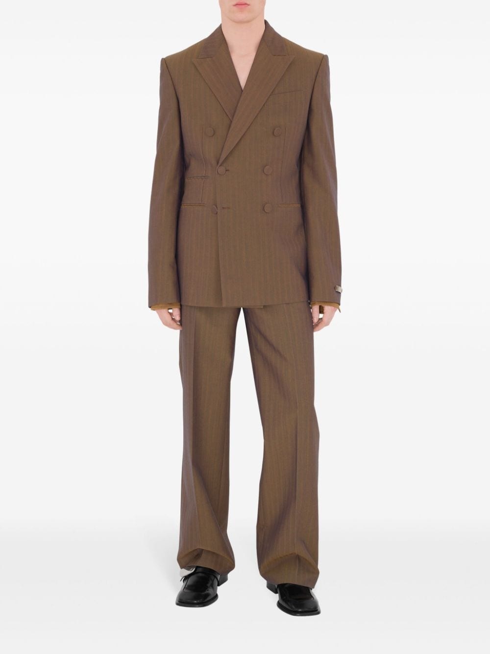 double-breasted wool blazer - 2