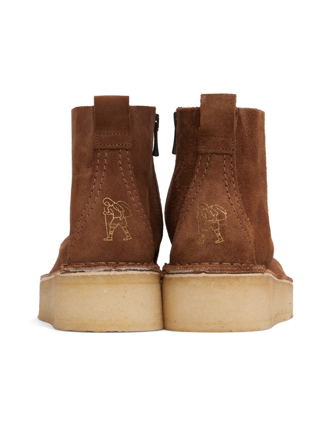 Brown Trek Wedge Boots - 2