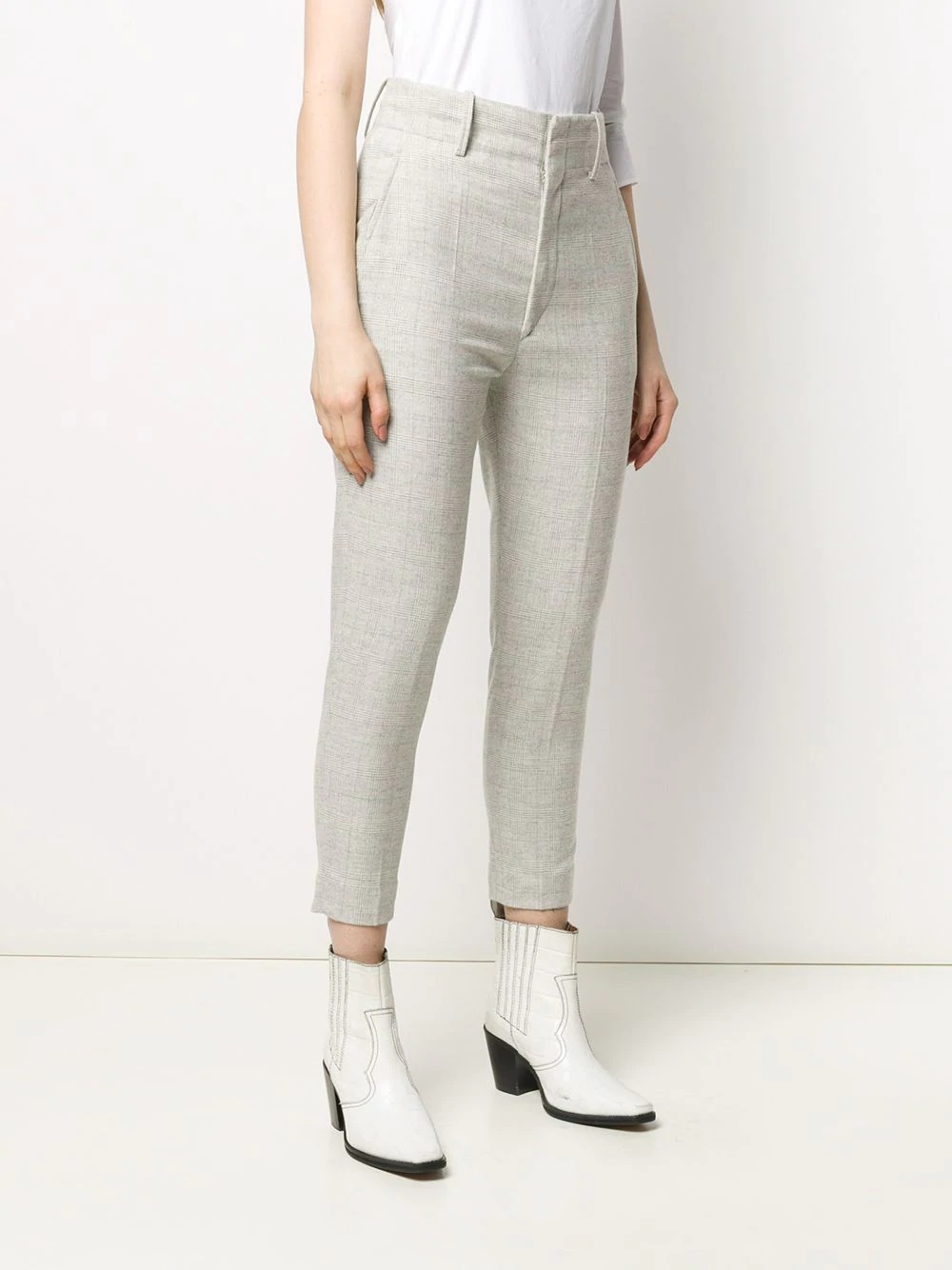 checkered tailored trousers - 3