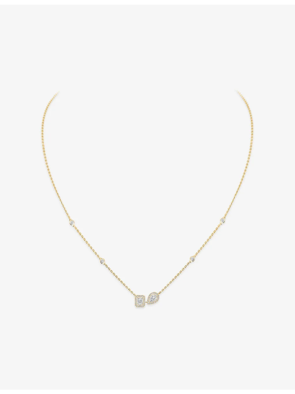 My Twin 18ct Gold And 0.30ct Diamond Necklace - 1