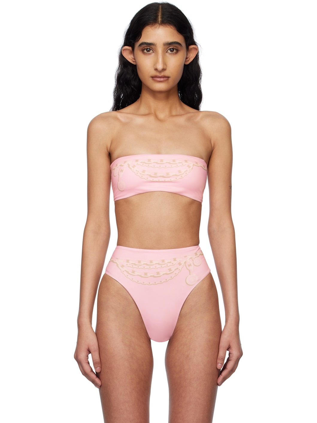 Pink Graphic Bikini Top - 1