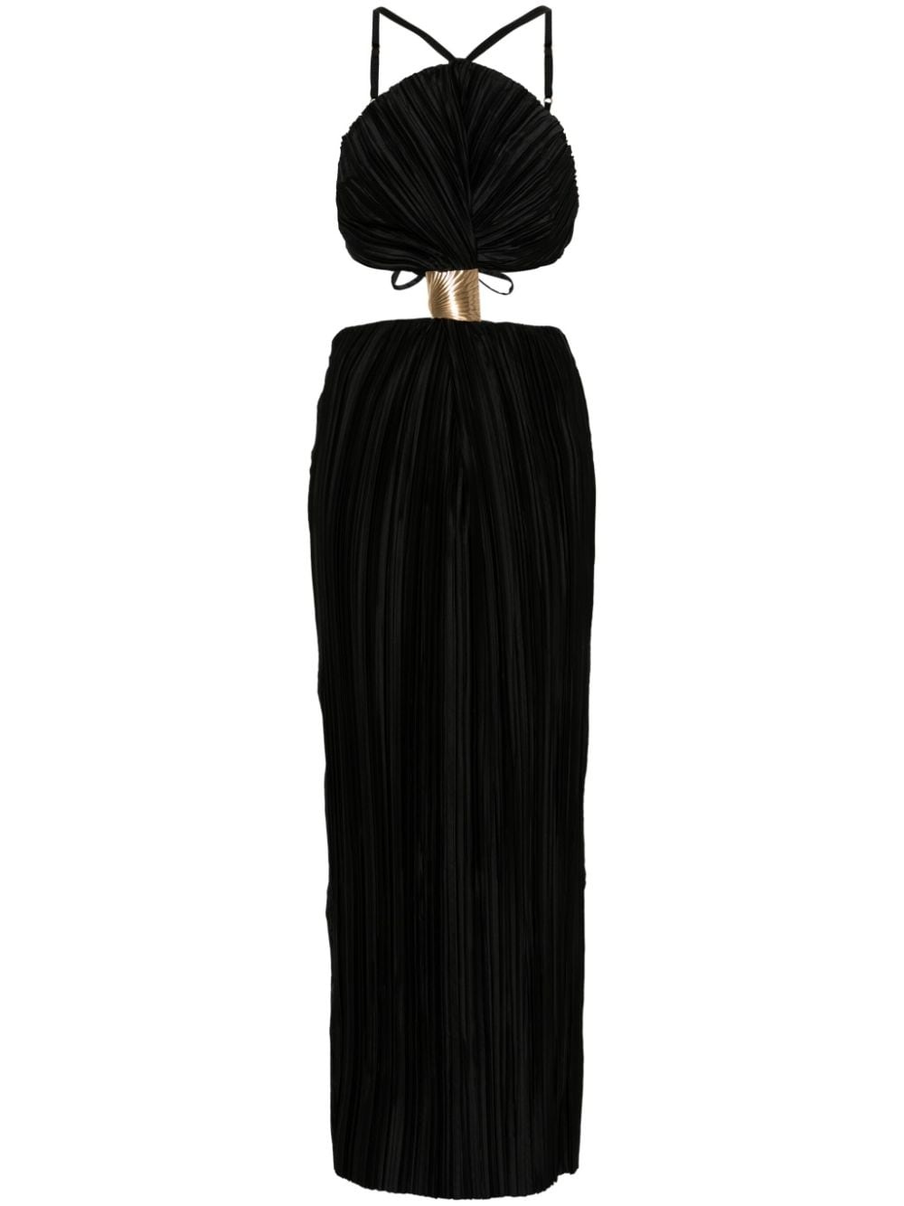 Mitra pleated gathered gown - 1