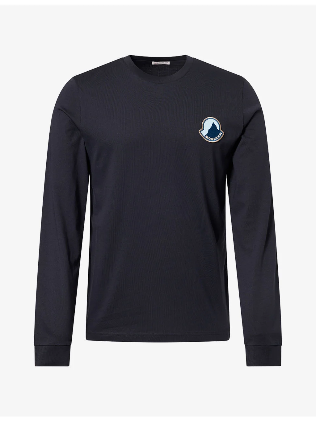 Mountain Logo-Patch Long-Sleeve Cotton T-Shirt - 1