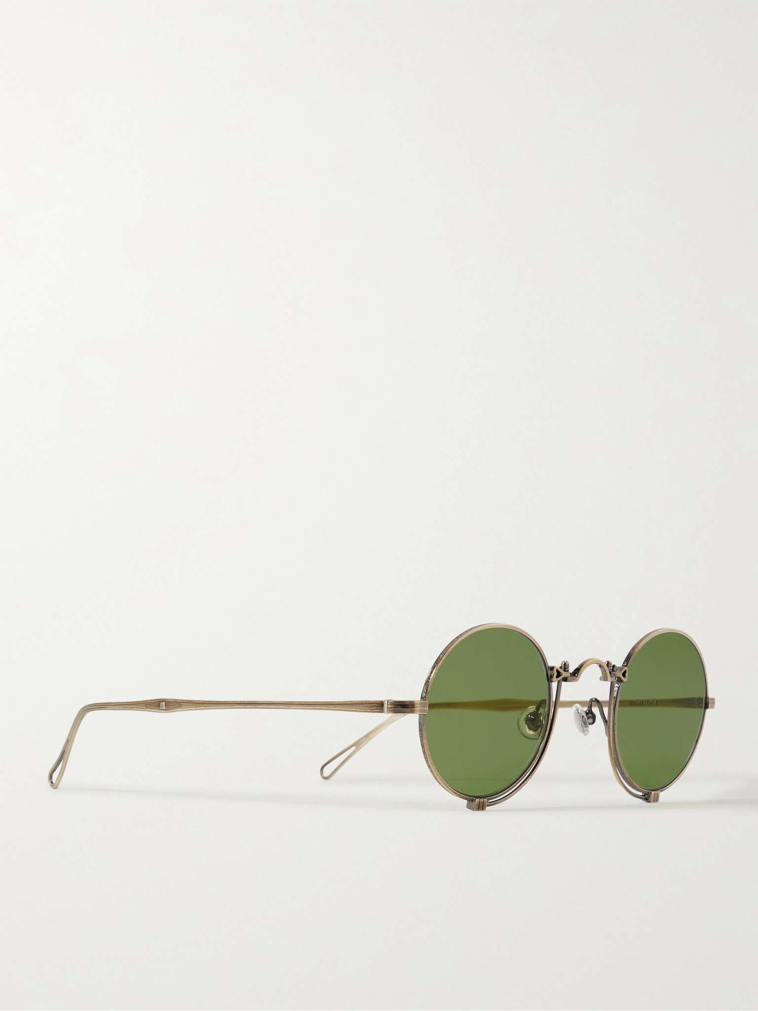 Round-Frame Gold-Tone Sunglasses - 3