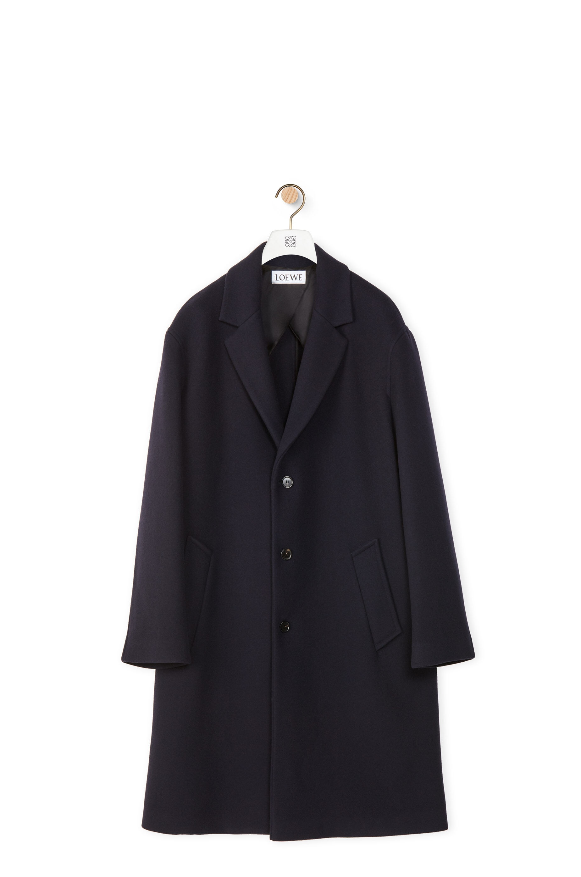 Drop shoulder coat in wool and cashmere - 1