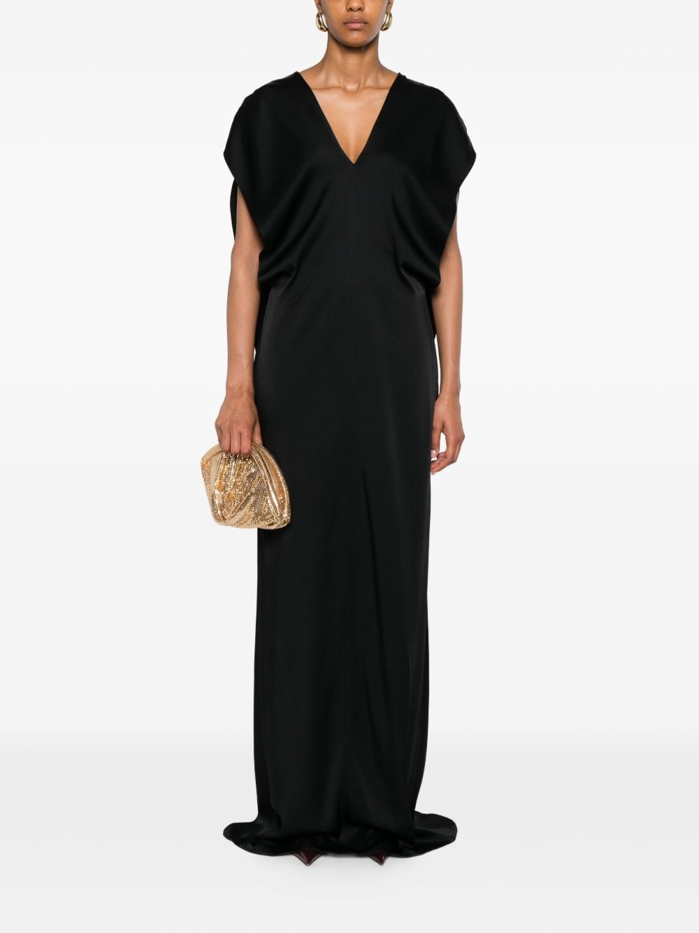 v-neck cut-out dress - 2