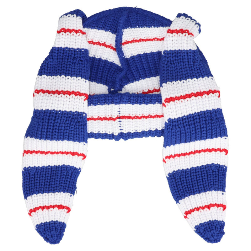 CHARLES JEFFREY LOVERBOY CHUNKY RABBIT BEANIE (BLUE/RED/WHITE STRIPE) outlook