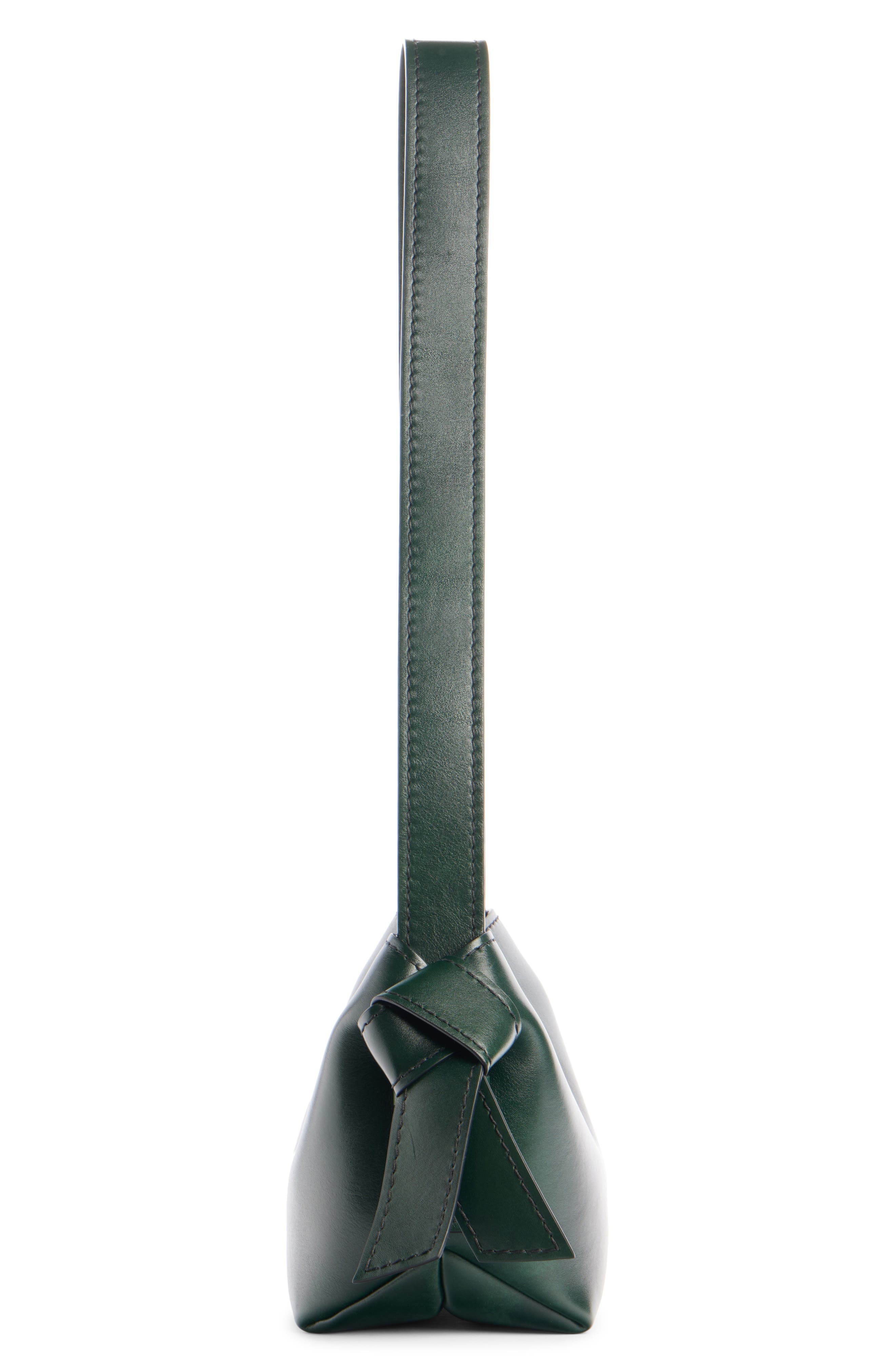 Acne Studios Mini Musubi Leather Bucket Crossbody Bag in Olive Green at Nordstrom - 5