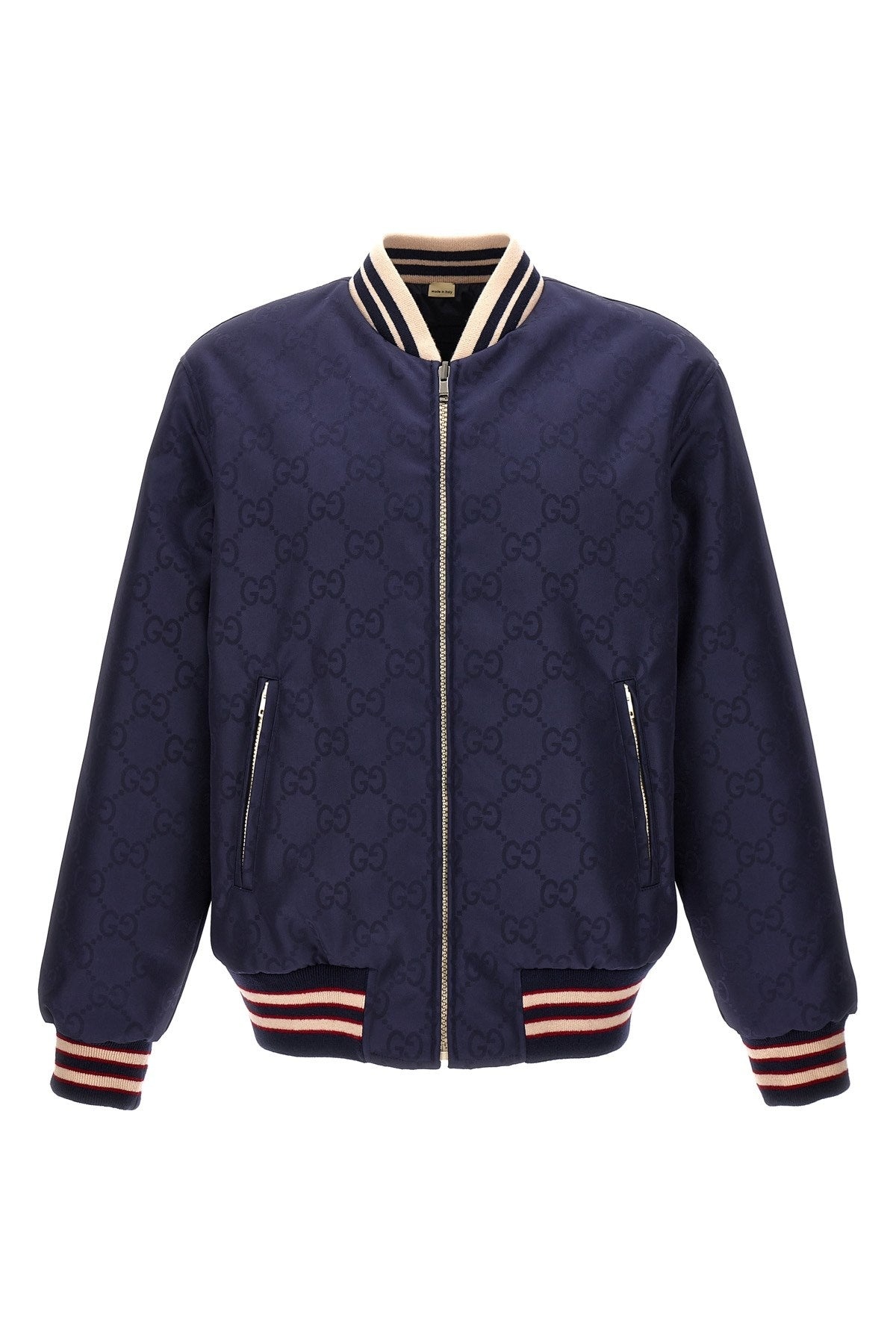 Gucci Men Nylon Reversible Bomber Jacket - 1