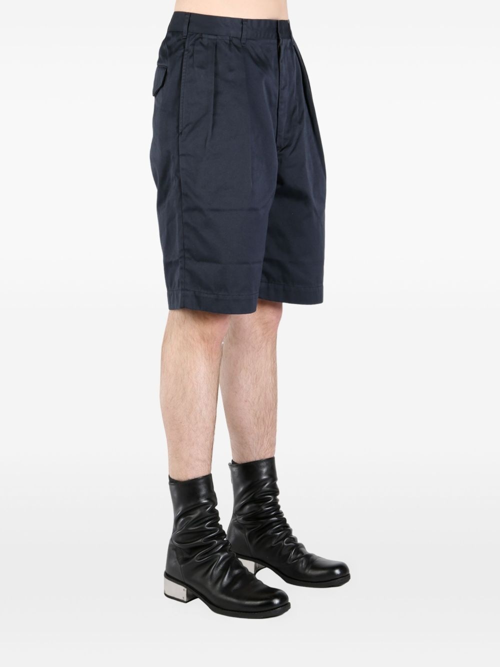 double-pleat chino shorts - 3