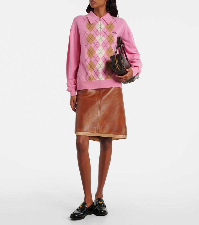 Miu Miu Beau logo leather shoulder bag outlook