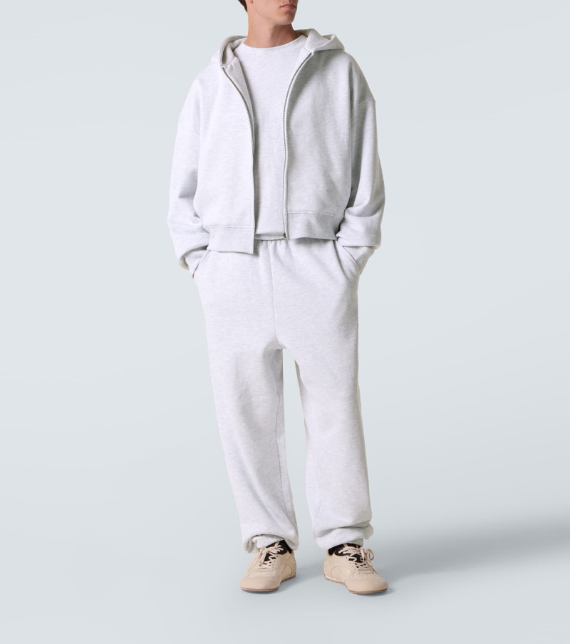 entire studios Cropped cotton zip-up hoodie outlook