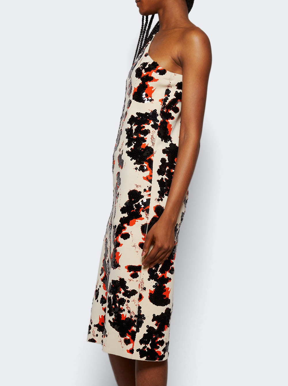 Compact Sequin Embroidered Midi Dress Sugar Tulip Black - 3