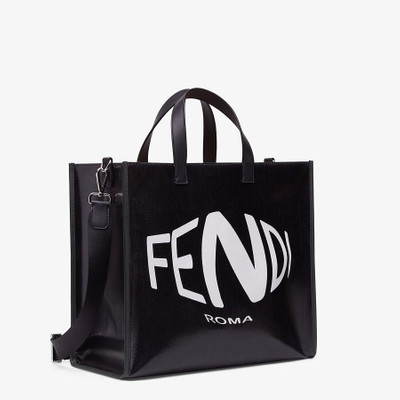 FENDI Black glazed canvas bag outlook