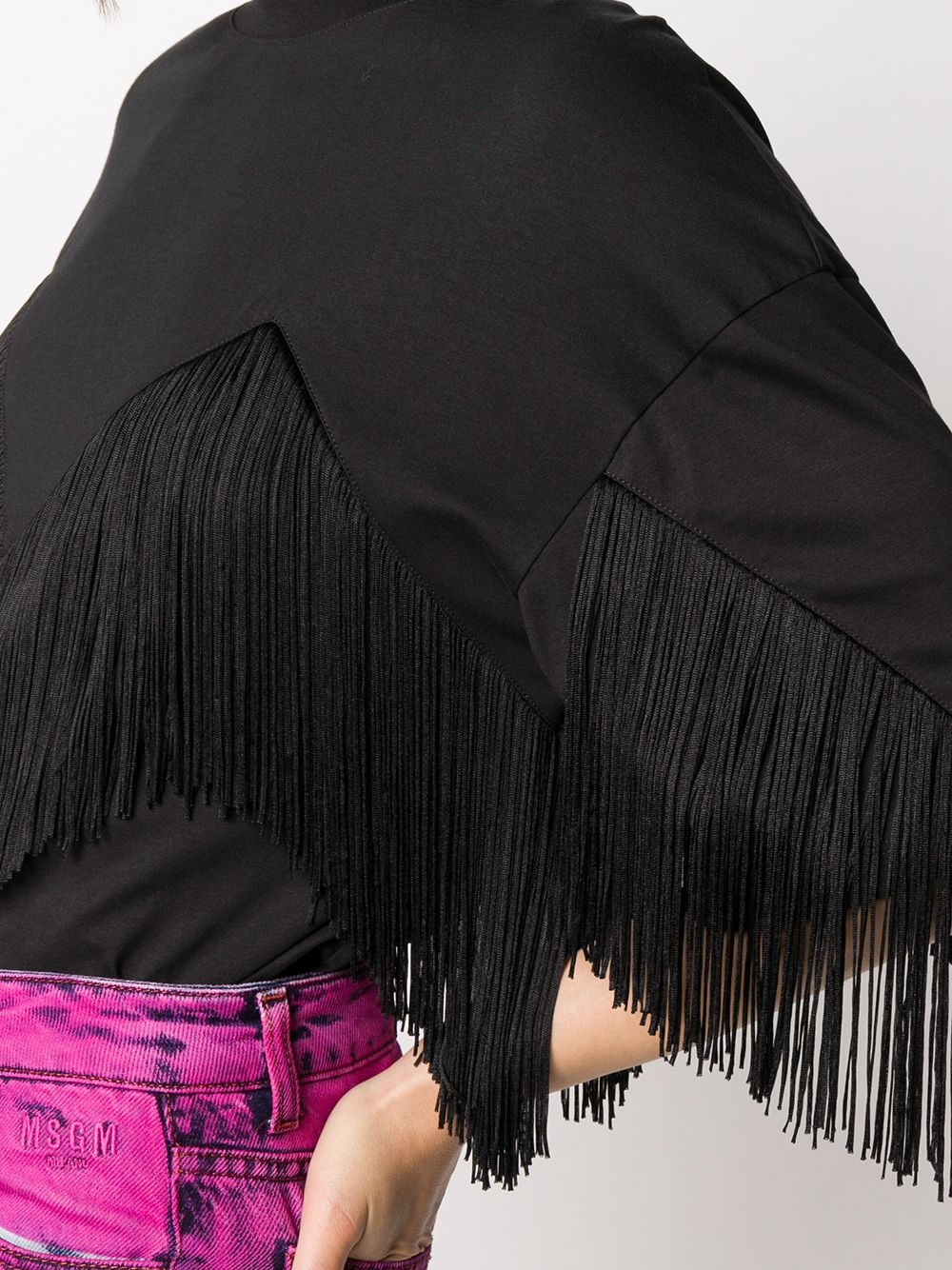 fringed T-shirt - 5