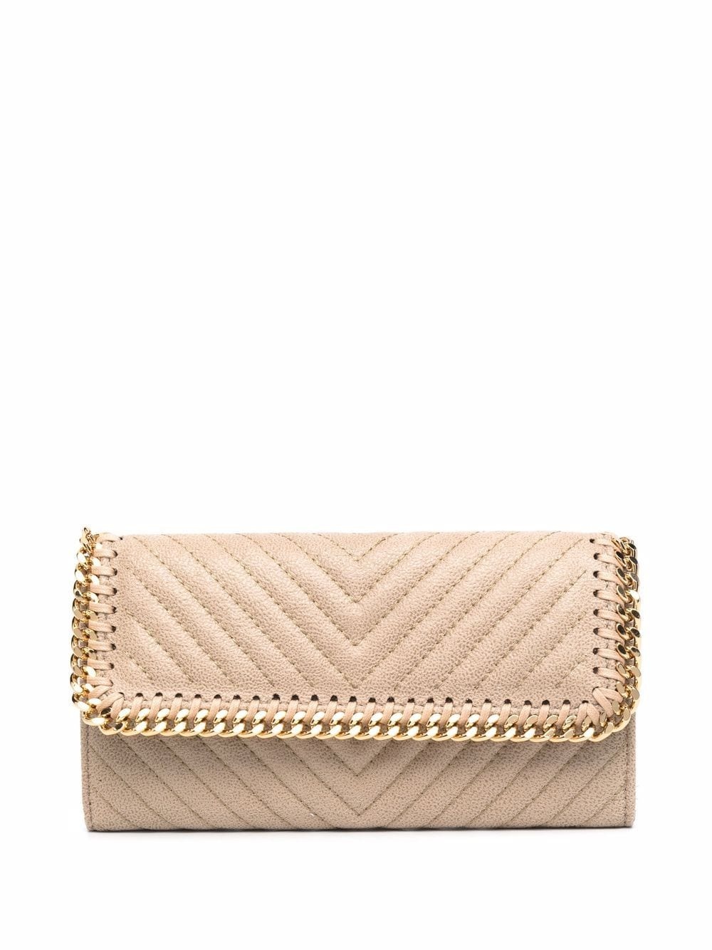 Falabella chevron-quilted continental wallet - 1