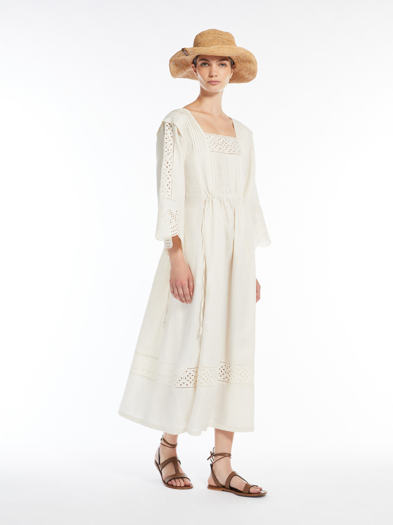 WEEKEND Max Mara LUGLIO Feminine dress in linen canvas outlook