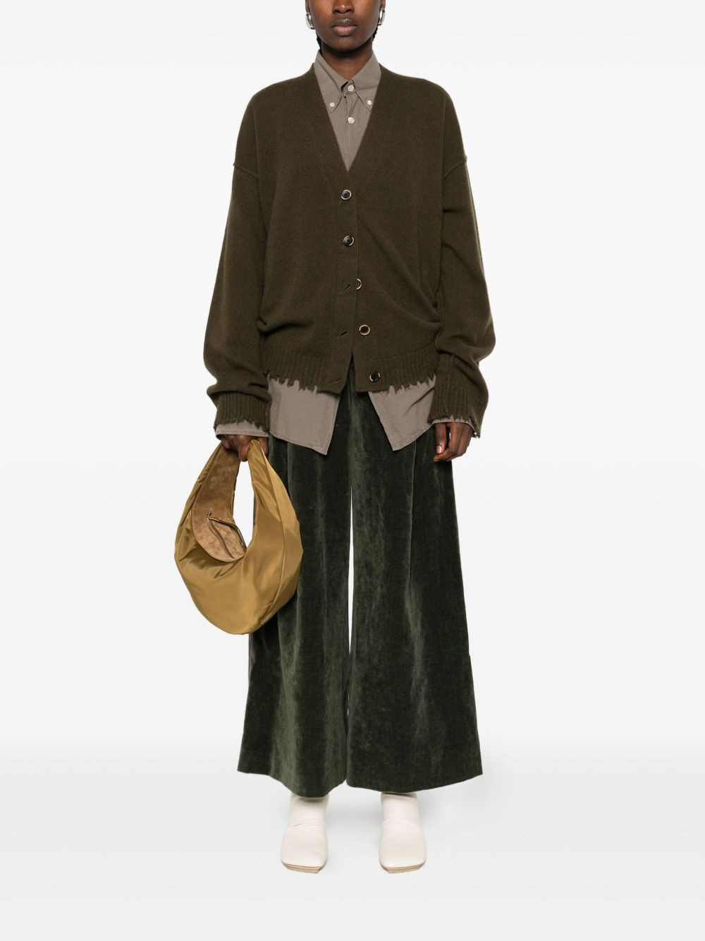 frayed buttoned cardigan - 2
