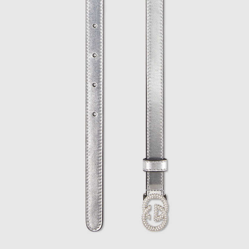 GUCCI Thin belt with Interlocking G buckle outlook