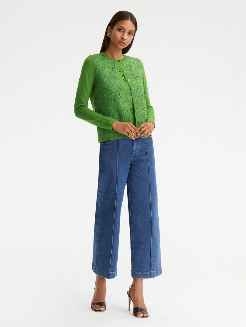 CORDED SCROLL GUIPURE LACE CARDIGAN 3