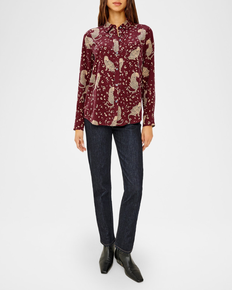 Rails Kate Leopard Silk Blouse outlook
