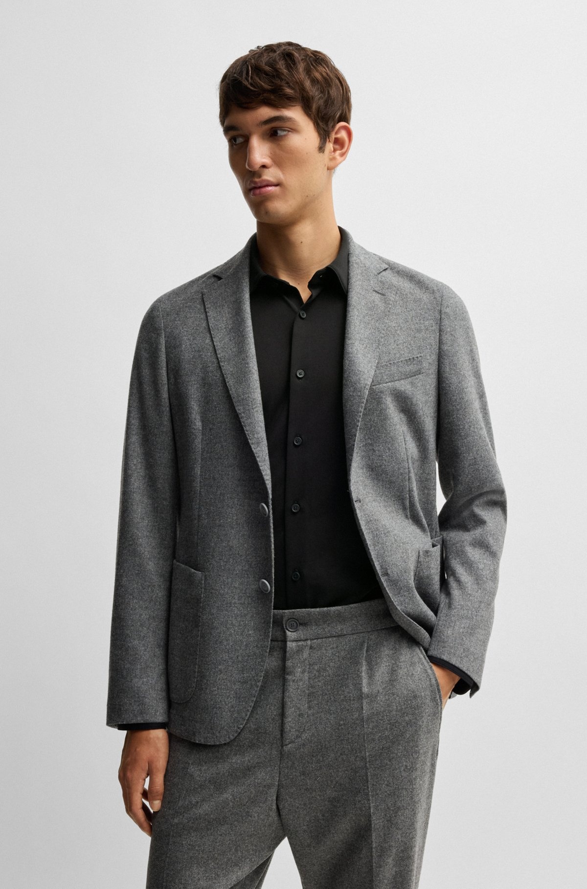 SLIM-FIT SHIRT IN PERFORMANCE-STRETCH COTTON-BLEND JERSEY - 6
