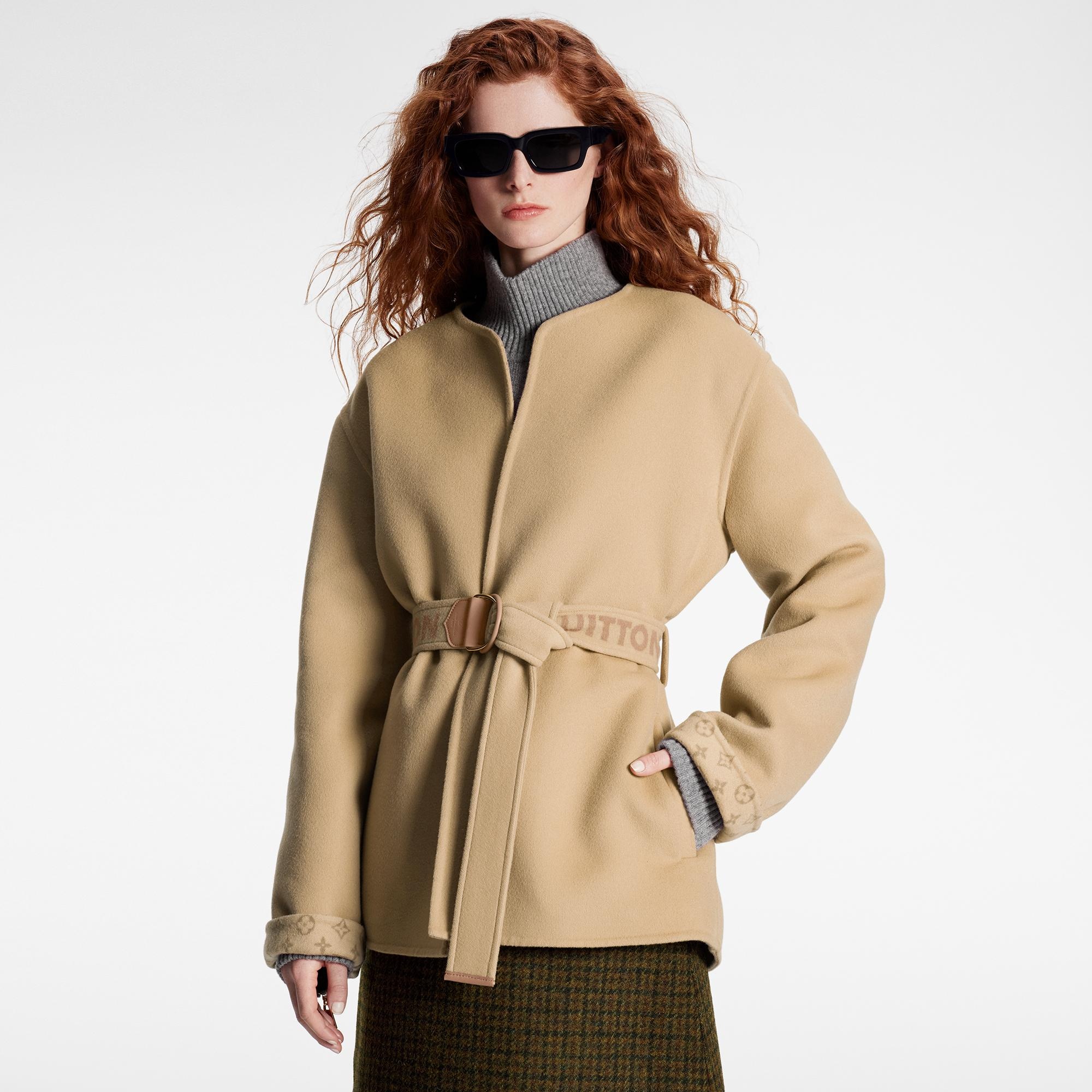 Signature Short Double Face Wrap Coat - 5