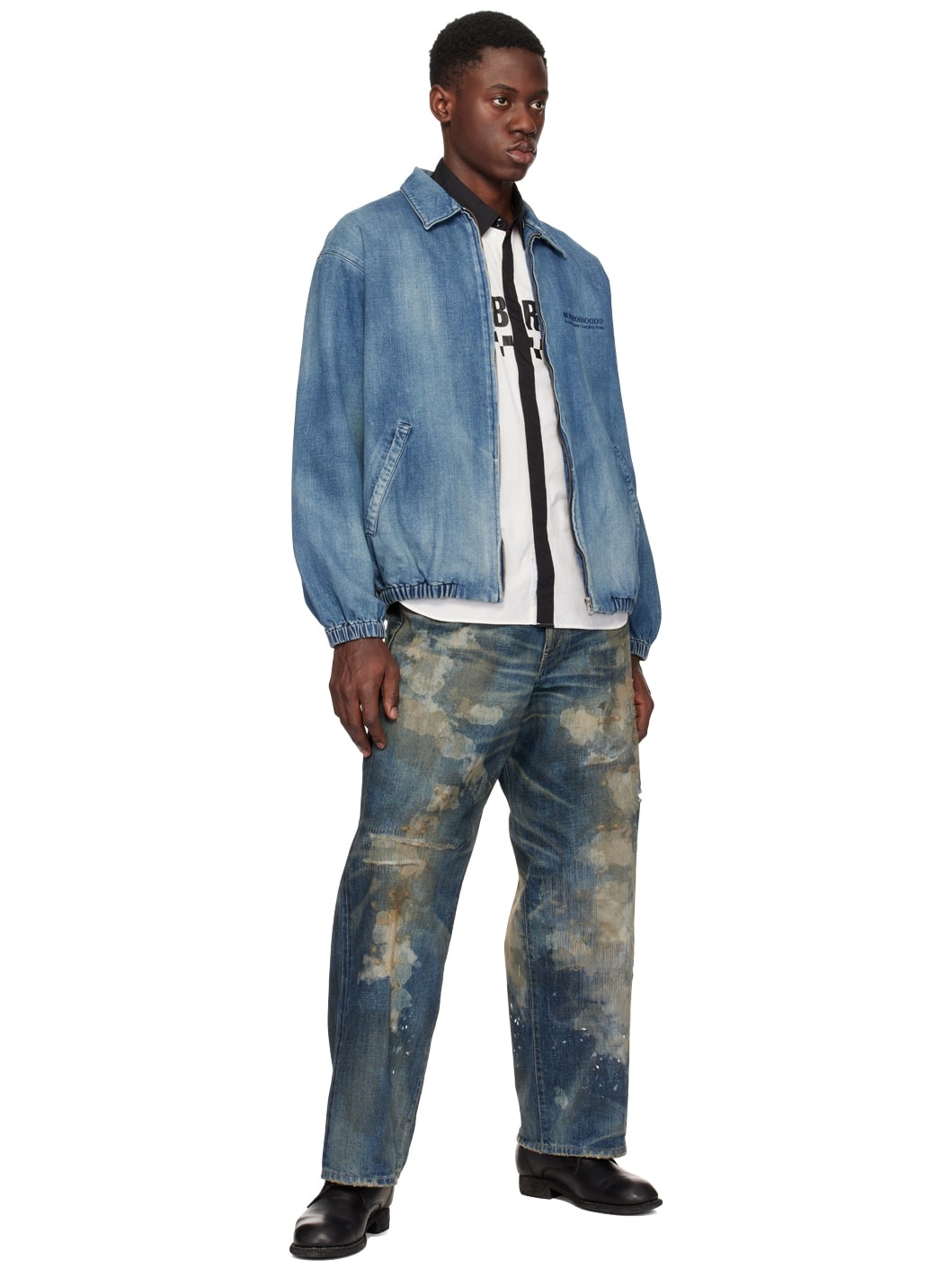 Blue Washed Denim Jacket - 4