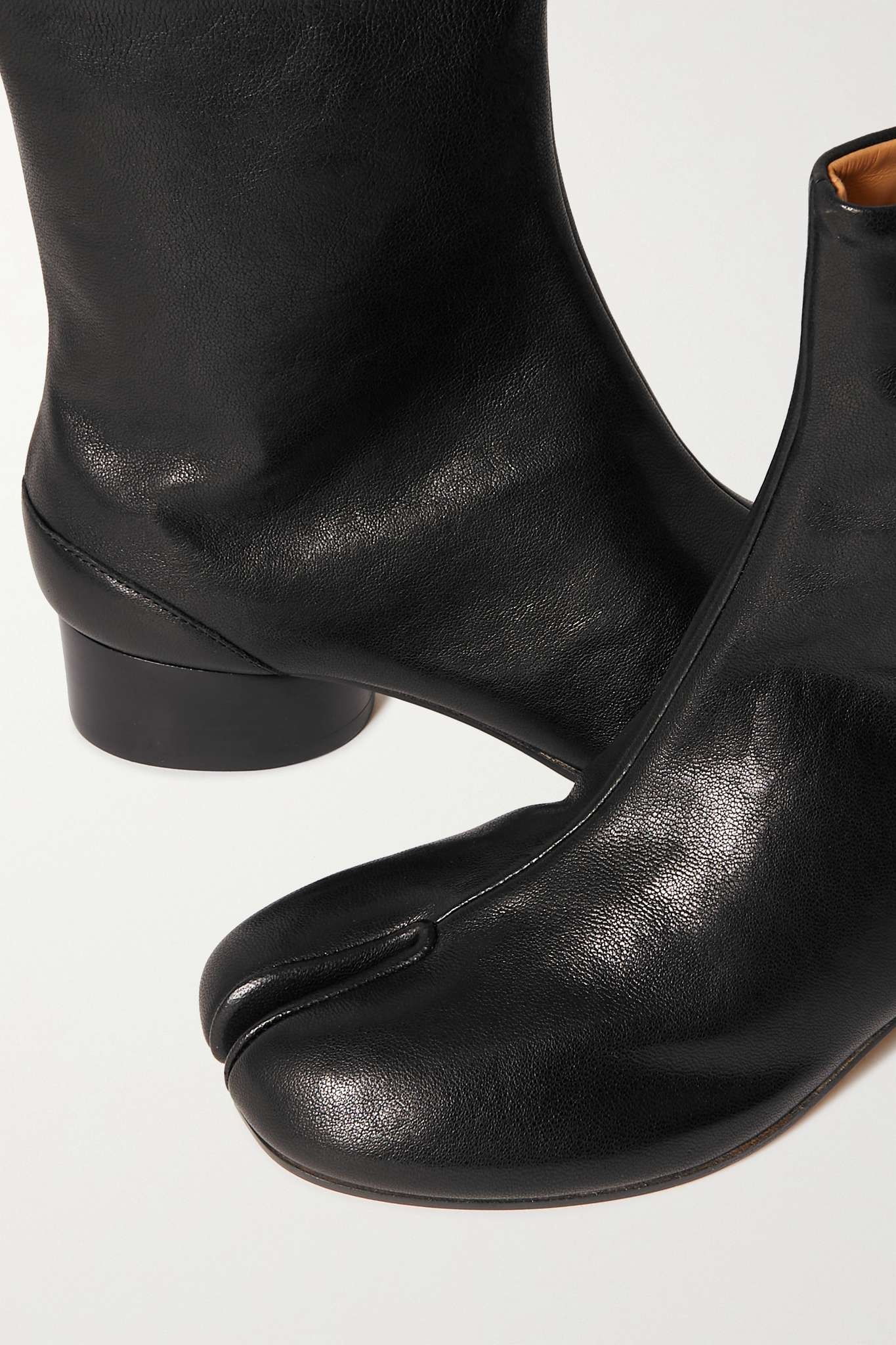 Tabi split toe leather ankle boots - 4