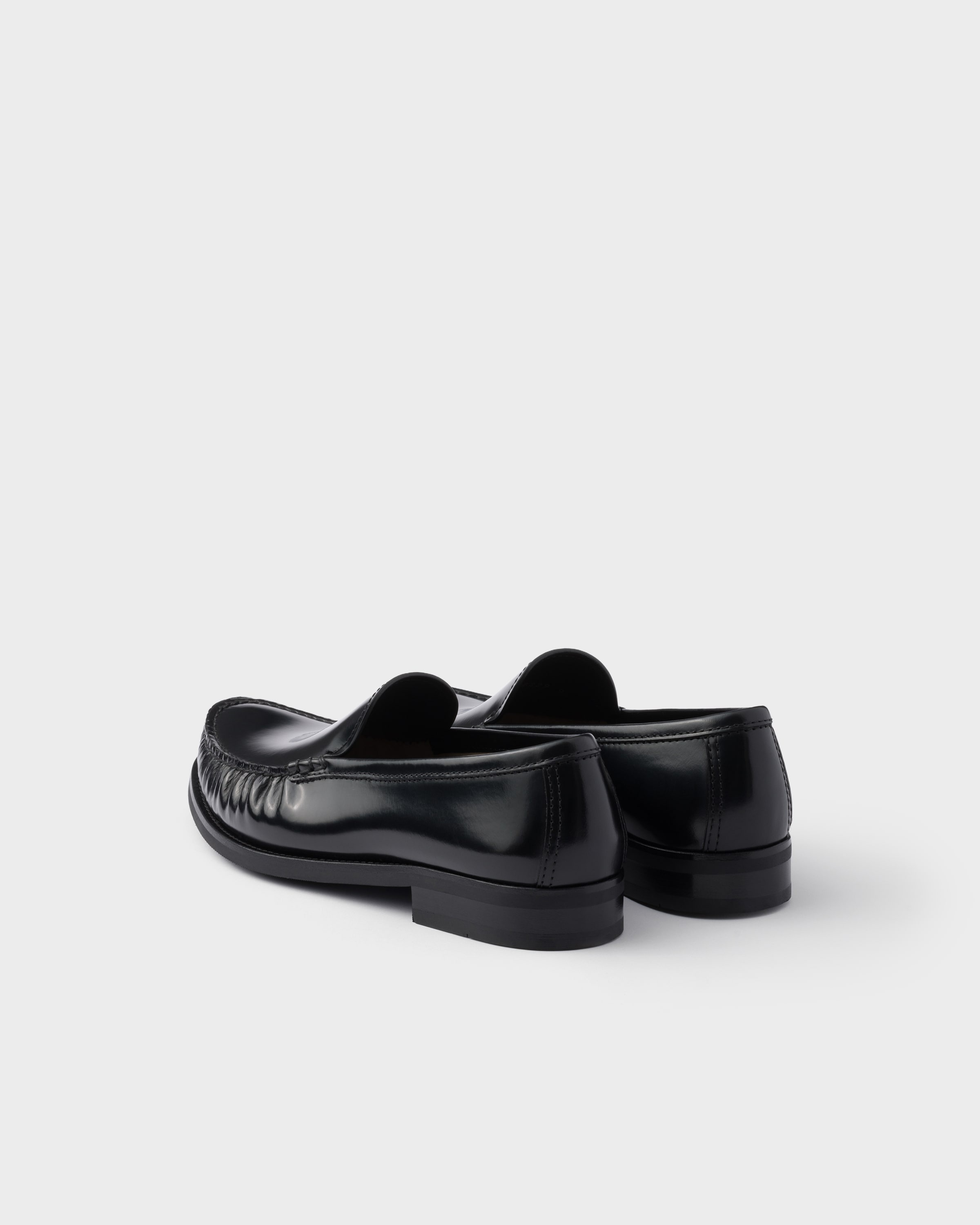 Brushed leather loafers - 5