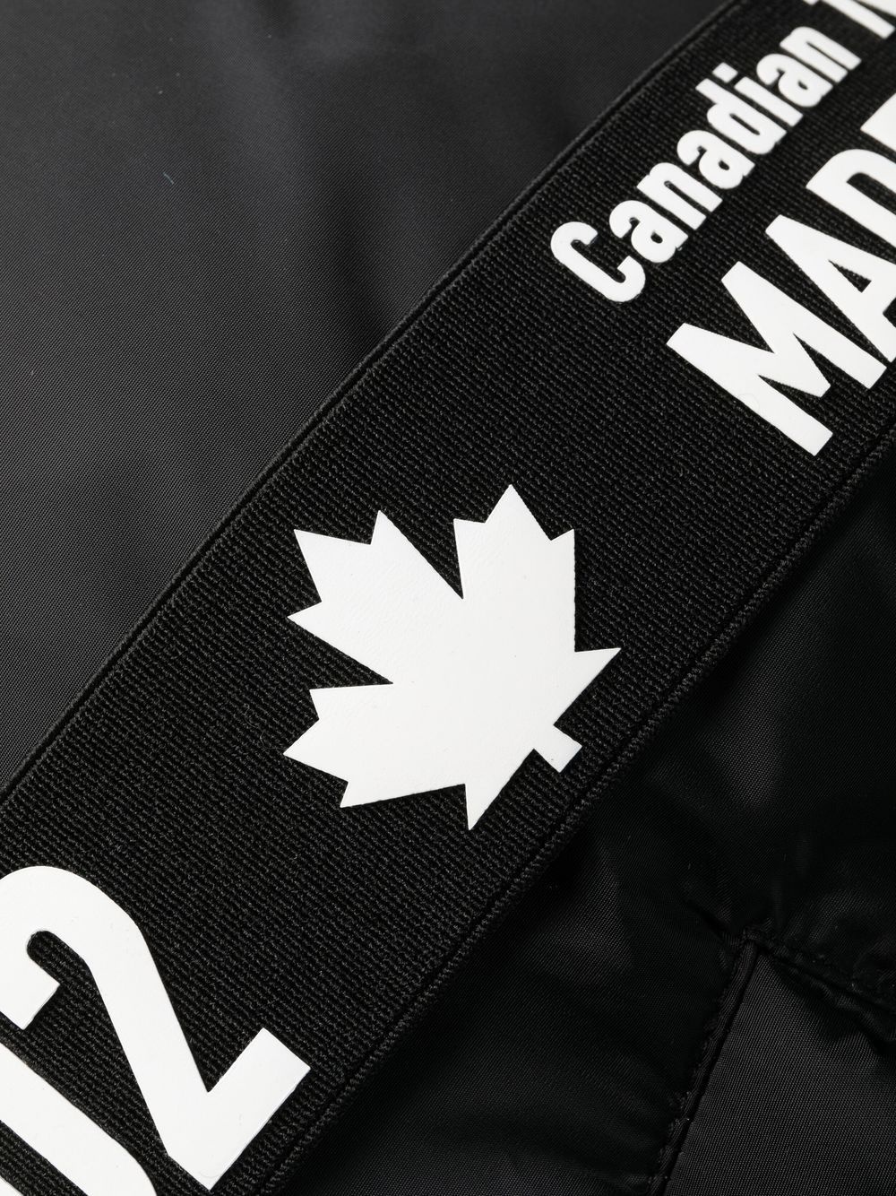 logo-print belted puffer - 6