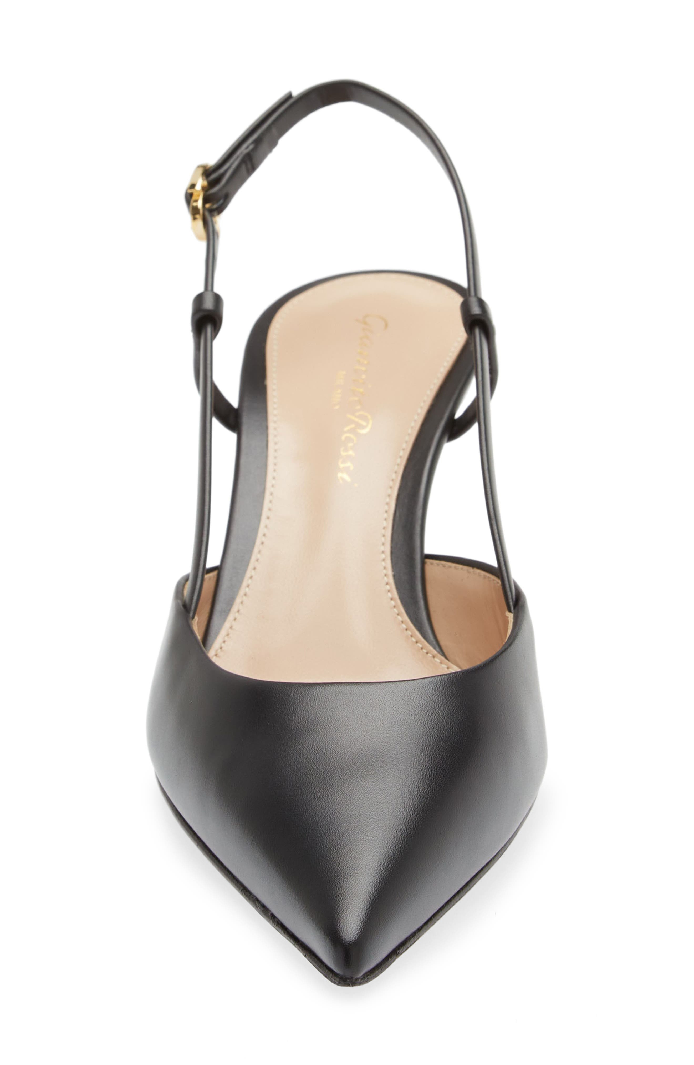 Kitten Heel Slingback Pointed Toe Pump - 4