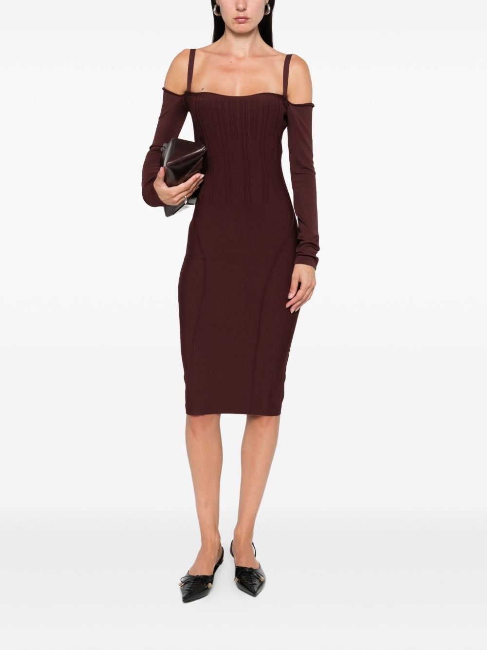 boning-detail dress - 2