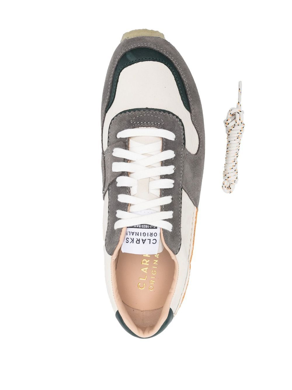 panelled suede sneakers - 4
