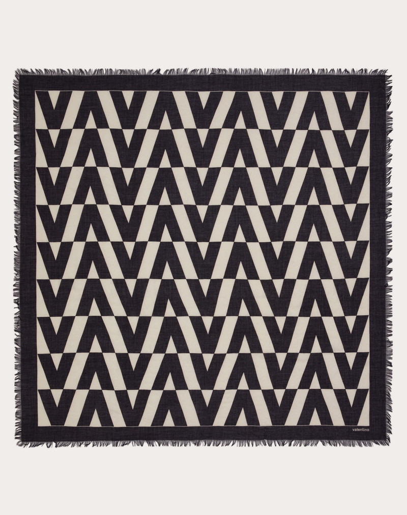 Cashmere and Silk Optical Valentino Shawl 140x140 cm / 55x55 in. 1