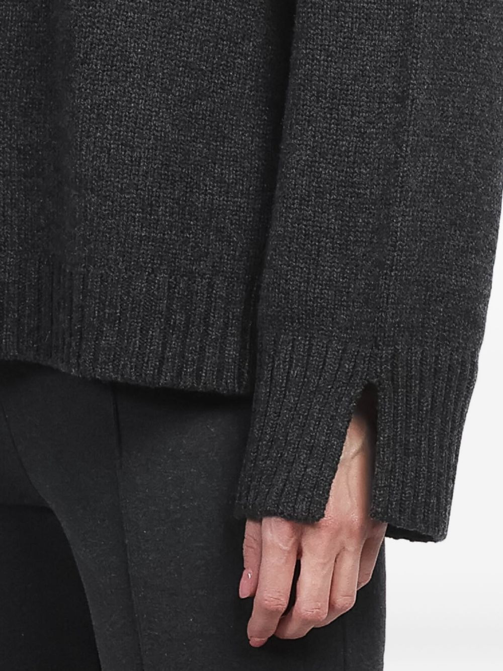 ribbed-trim sweater - 5
