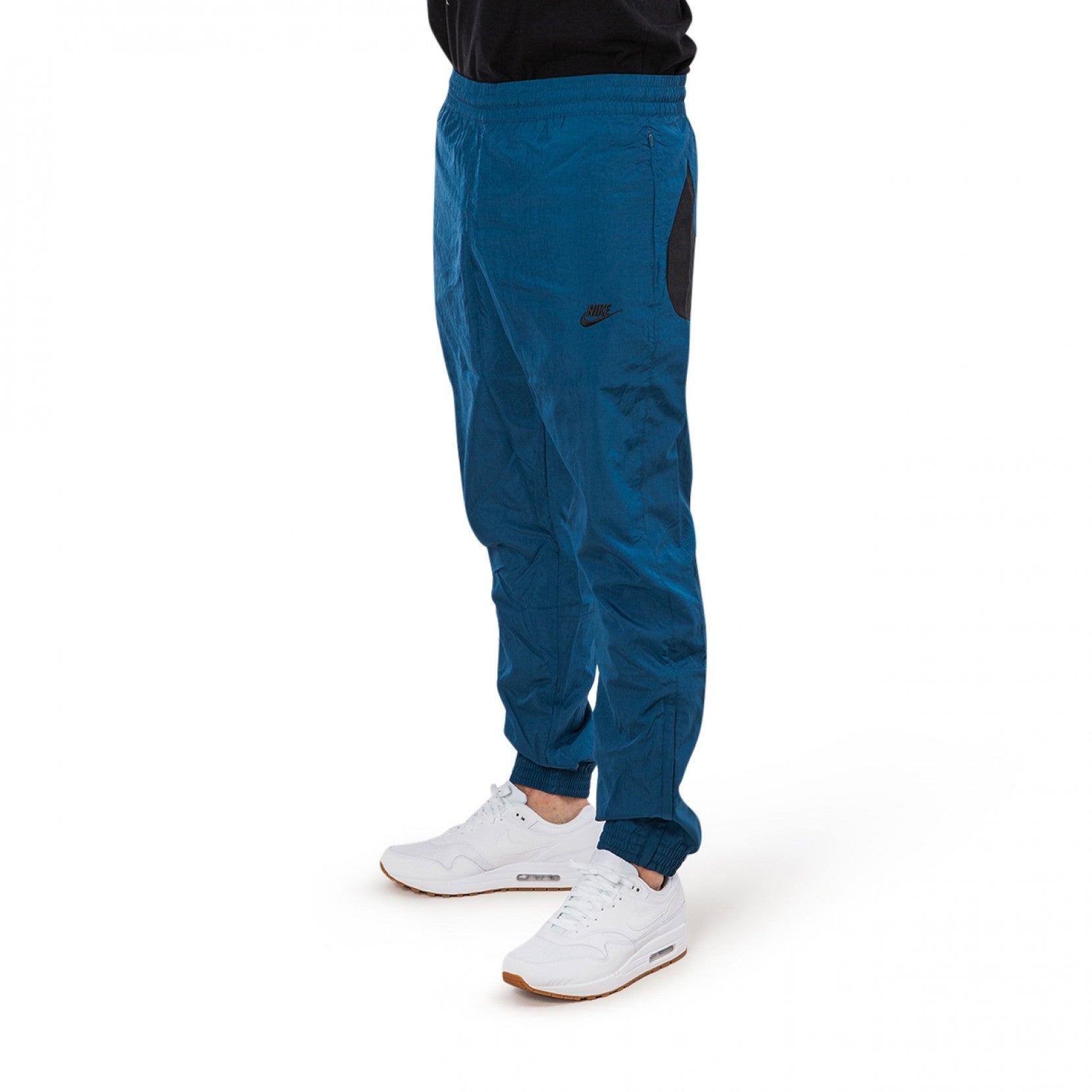 Nike Sportswear NSW Swoosh Woven Pant Zipper Pocket Bundle Feet Sports Pants Blue AJ2300-474 - 6